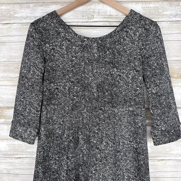 NOM Maternity Dress Size XS Fit & Flare Textured Tweed 3/4 Sleeves Jack Mini - Picture 3 of 14